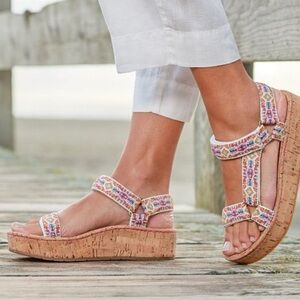 Born Sirena Colorful Cork Sandals Size 7M